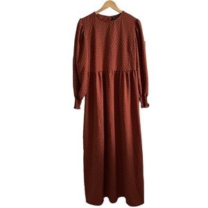 Moda Oztino Burnt Orange Long Sleeve Dress Size 42